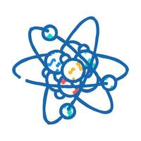atom molecular structure icon doodle illustration vector