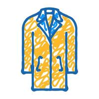 lab outerwear male icon doodle illustration vector