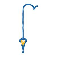 garden stakes tool icon doodle illustration vector