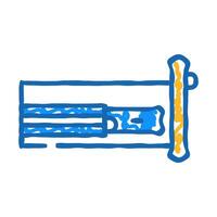 drawer slide hardware furniture fitting icon doodle illustration vector