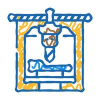 machine tooling mechanical engineer icon doodle illustration vector