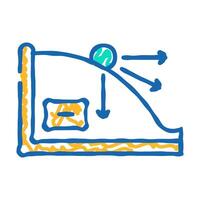 kinematics theory mechanical engineer icon doodle illustration vector