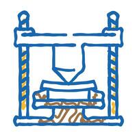 materials testing mechanical engineer icon doodle illustration vector