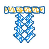 shide paper streamers shintoism icon doodle illustration vector