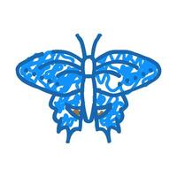 black swallowtail spring icon doodle illustration vector