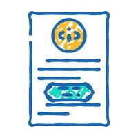 software documentation icon doodle illustration vector