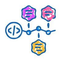 software deployment icon doodle illustration vector
