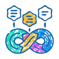 devops software icon doodle illustration vector