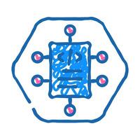 source code management icon doodle illustration vector