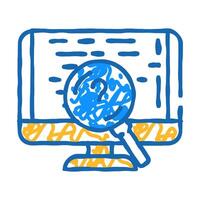 code review software icon doodle illustration vector