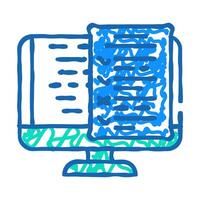 software testing icon doodle illustration vector