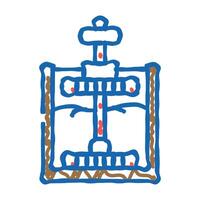 ore processing mining icon doodle illustration vector