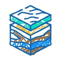 geological modeling icon doodle illustration vector