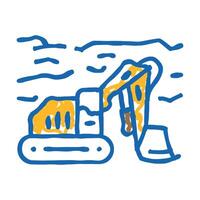 mining operations icon doodle illustration vector