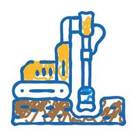geotechnical study mining icon doodle illustration vector