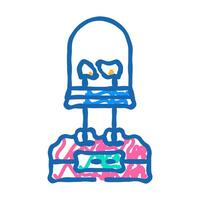 diode testing electronics icon doodle illustration vector