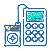 sensor calibration electronics icon doodle illustration vector