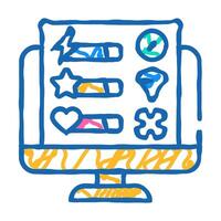 user interface design game development icon doodle illustration vector