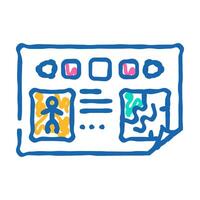 prototyping game development icon doodle illustration vector