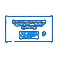computer table monitor top view icon doodle illustration vector