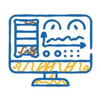 database dashboard icon doodle illustration vector