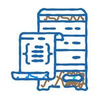 database scripts icon doodle illustration vector