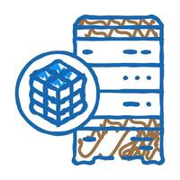 data clustering database icon doodle illustration vector