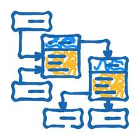 database design icon doodle illustration vector