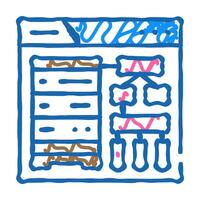 schema development database icon doodle illustration vector