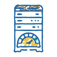 database performance icon doodle illustration vector