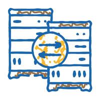 replication database icon doodle illustration vector