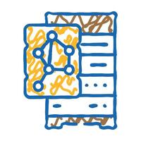 nosql database icon doodle illustration vector