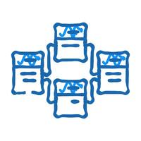 relational database icon doodle illustration vector