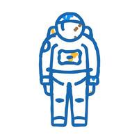 spacesuit space exploration icon doodle illustration vector
