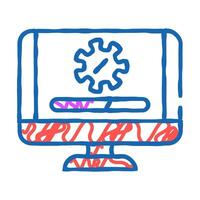 software updates repair computer icon doodle illustration vector