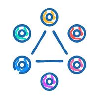 color theory ux ui design icon doodle illustration vector