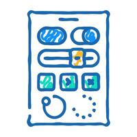 ui kit ux ui design icon doodle illustration vector