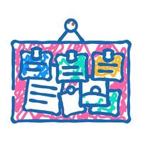 mood board ux ui design icon doodle illustration vector