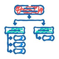 search algorithm icon doodle illustration vector