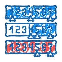 binary search algorithm icon doodle illustration vector