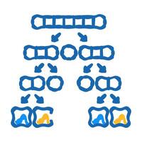 quicksort algorithm icon doodle illustration vector