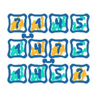 bubble sort algorithm icon doodle illustration vector