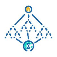 random forest algorithm icon doodle illustration vector