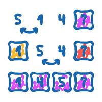 insertion sort algorithm icon doodle illustration vector
