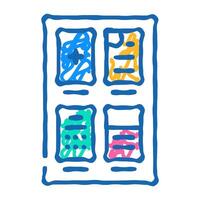 document templates technical writer icon doodle illustration vector
