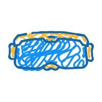goggles paintball game icon doodle illustration vector