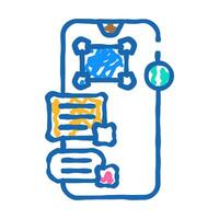 interaction design ux ui icon doodle illustration vector