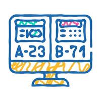 ab testing ux ui design icon doodle illustration vector