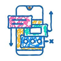 hierarchy ux ui design icon doodle illustration vector