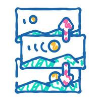 parallax scrolling ux ui design icon doodle illustration vector